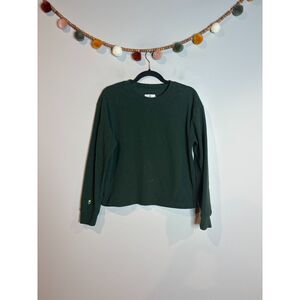 Dudley Stephens dark green terry cloth pullover
